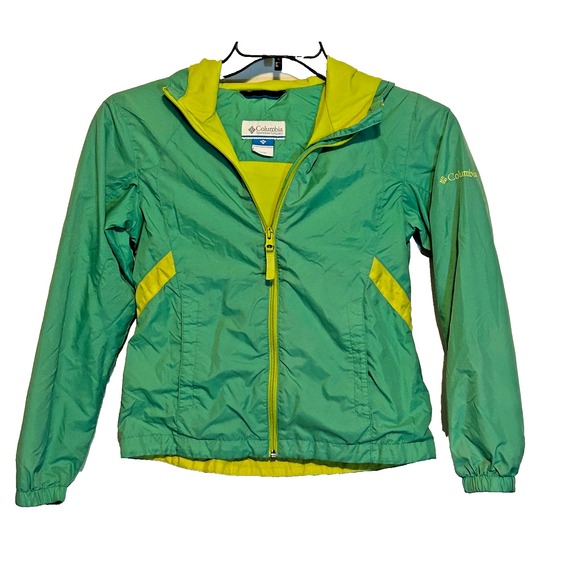 Columbia Other - Columbia Youth Jacket Rain-Zilla Green Hooded Fleece Lined Windbreaker -Sz 10/12